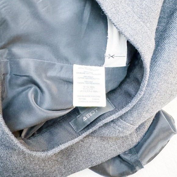 J. Crew Wool Pencil Skirt Zippered Accents Size OO Mint - Picture 6 of 8